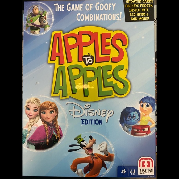 Apples to Apples Mattel Board CARD Game Disney Edition
